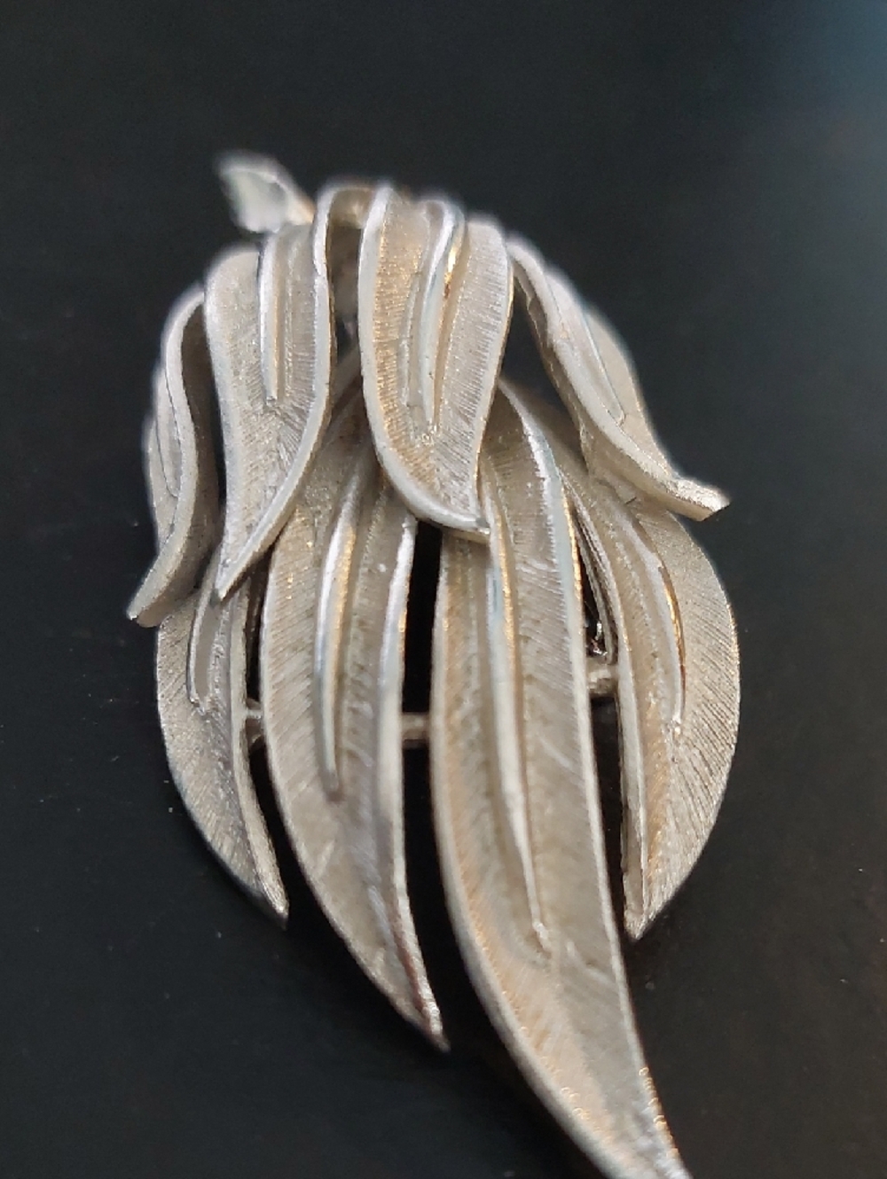 CORO Domed Silvertone Brooch Pin